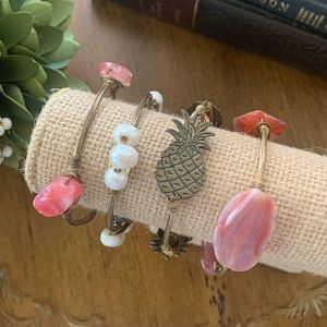 Set of 4 Bourbon and Bowties Bracelets